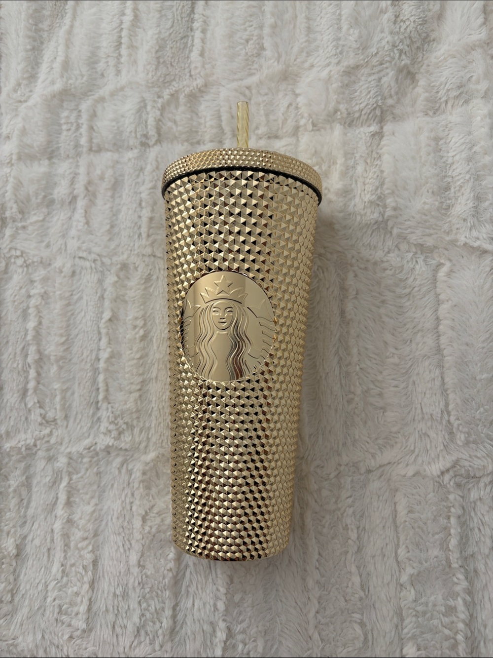 Starbucks Gold Studded Stainless Tumbler with Straw